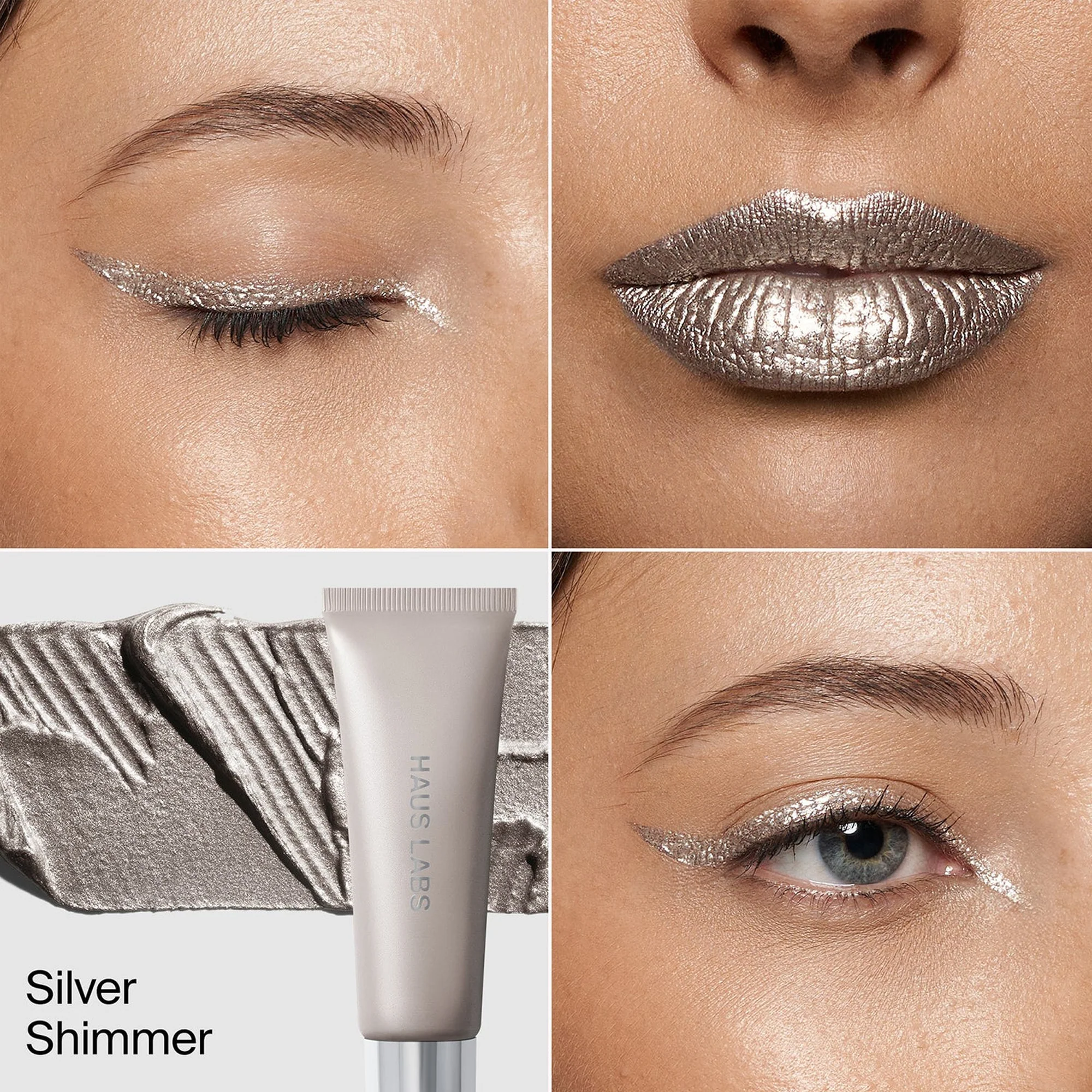Hy-Power Eye, Cheek & Lip Pigment Paint - Silver Shimmer - Image 2