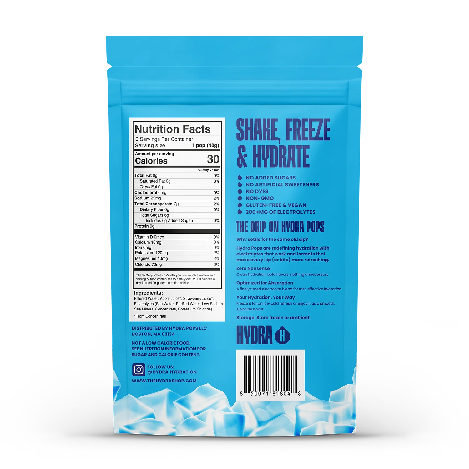 Electrolyte Freezer Pops - Strawberry (6 CT) - Image 3