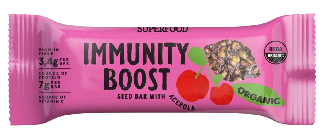 Immunity Boost Organic Seed Bar with Acerola (24 CT) - Image 2