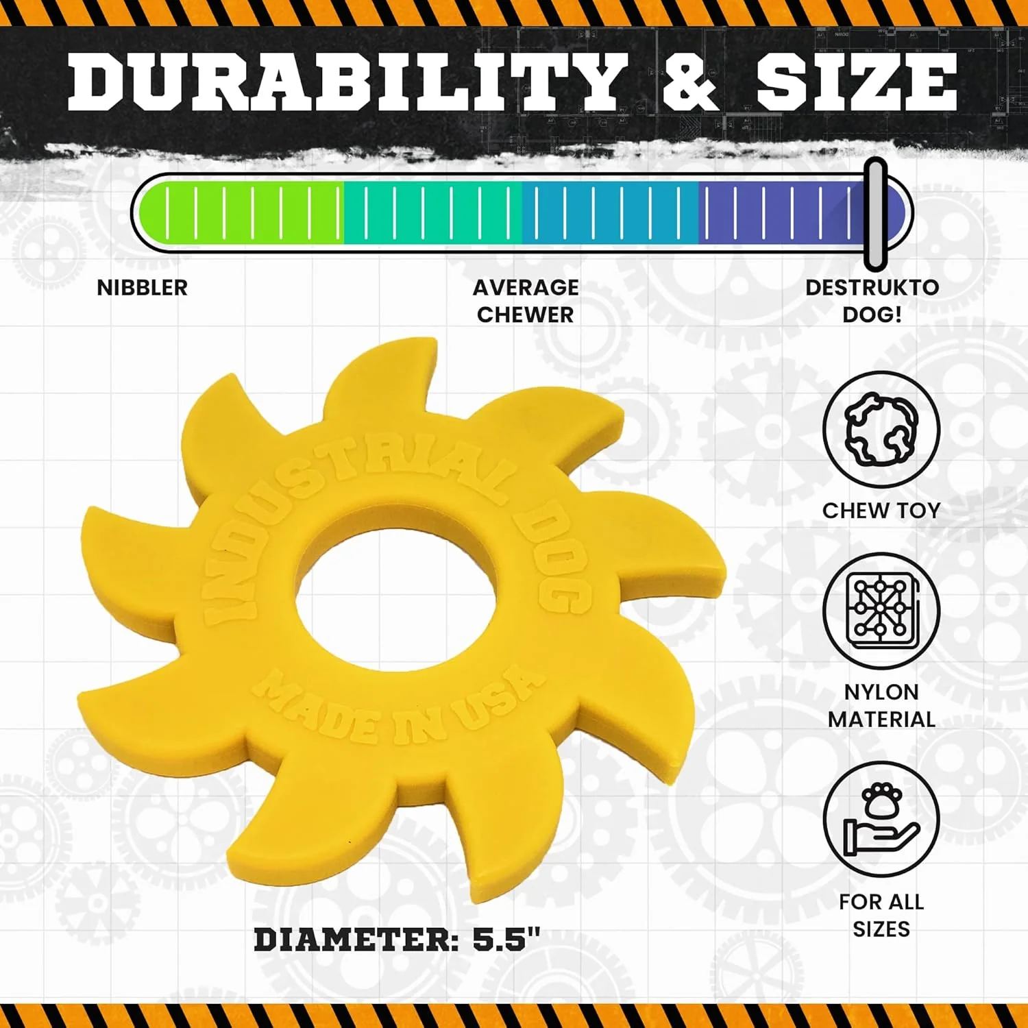 Industrial Dog Circular Saw Blade Nylon Toy Durable Chew Toy - Image 4
