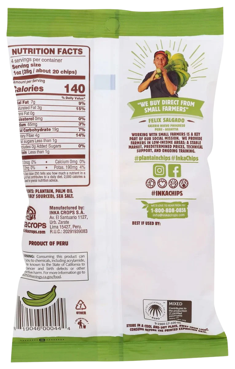 Roasted Plantain Sea Salt Chips (12 Pack) - Image 2