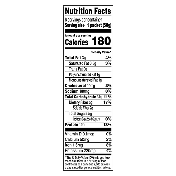 Instant Oatmeal - Apple Cinnamon No Sugar Added (6 CT) - Image 2