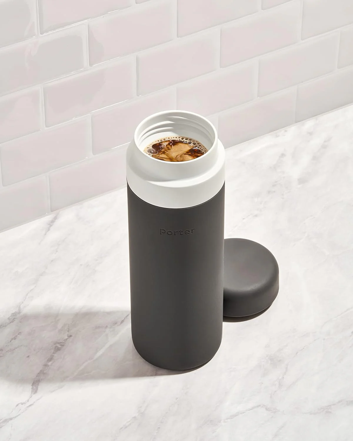 20oz Insulated Ceramic Bottle - Charcoal - Image 2