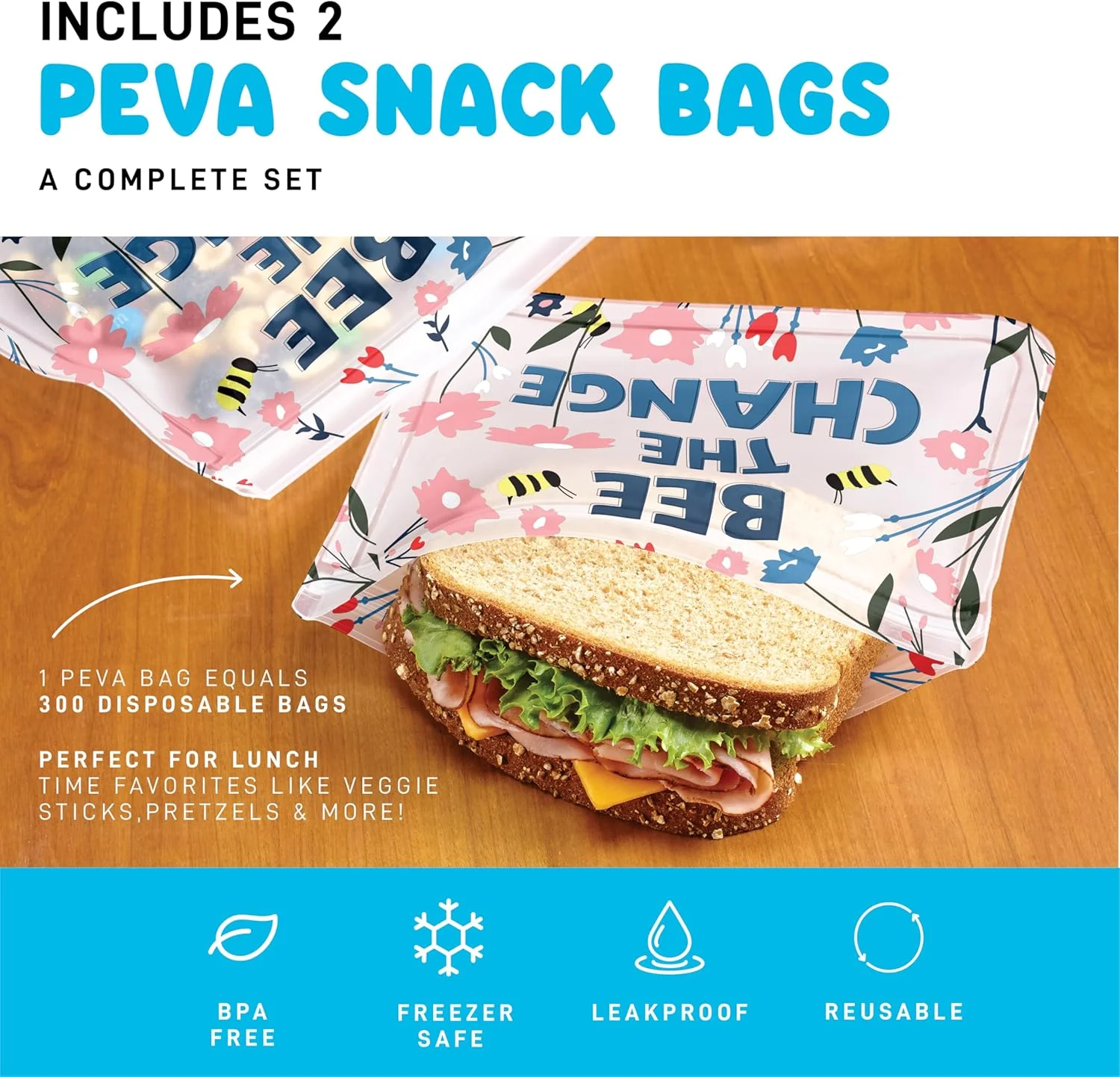 Insulated Lunch Box For Kids - Bee The Change - Image 3