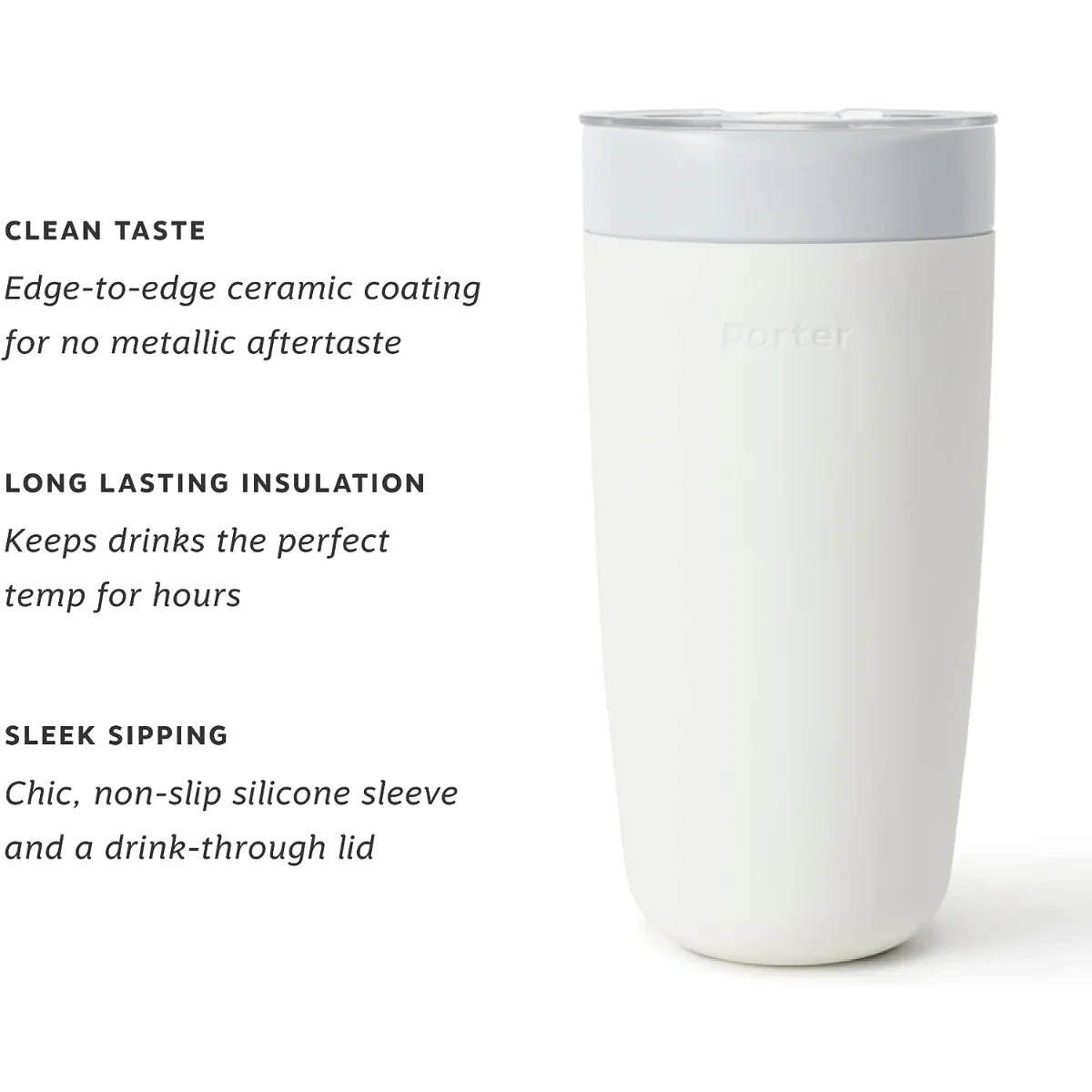 Porter Ceramic Insulated Tumbler - White - Image 2