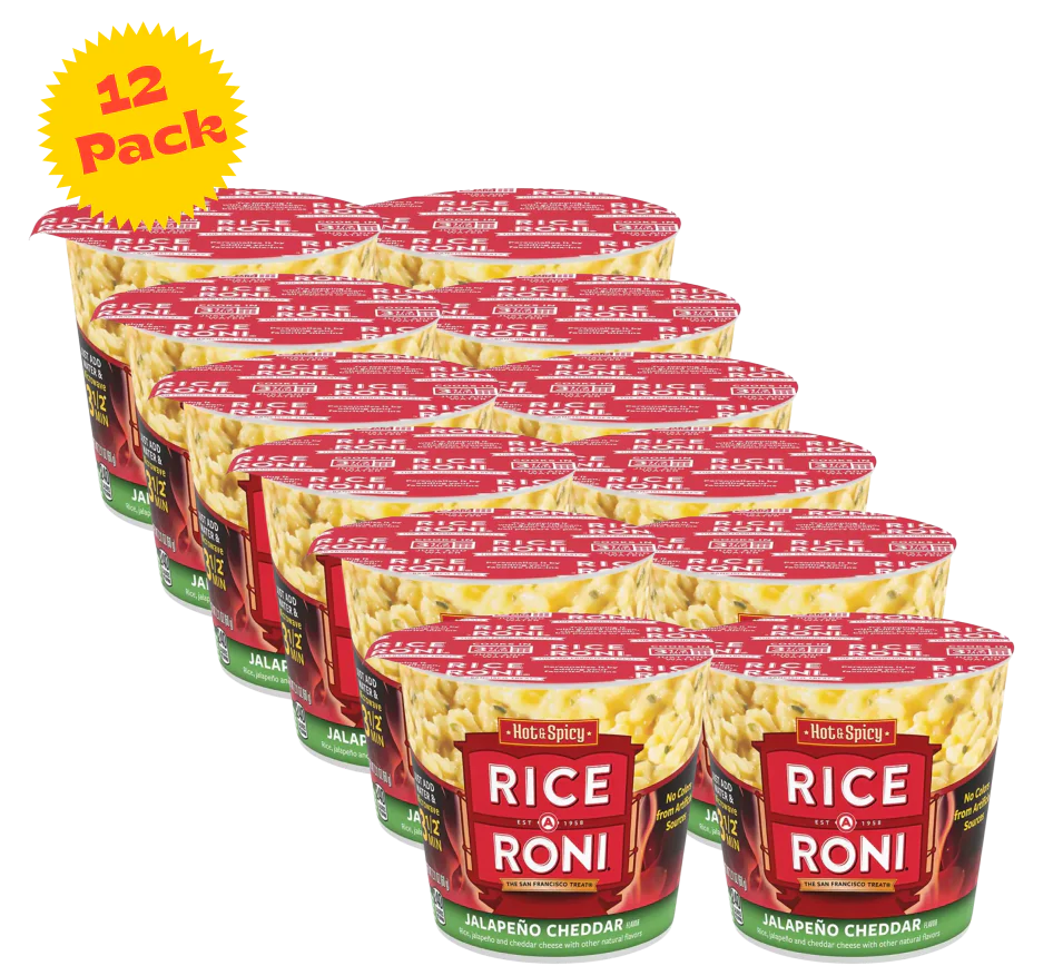 Jalapeño Cheddar Single Serve Rice Cups (12 Pack)
