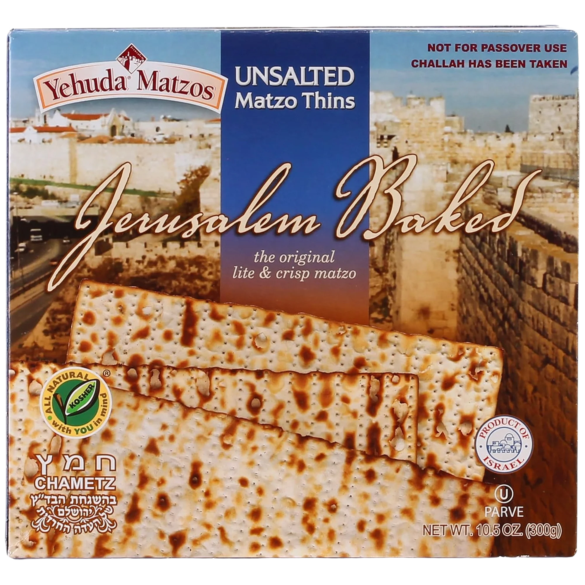 Jerusalem Baked Unsalted Daily Matzo Thins