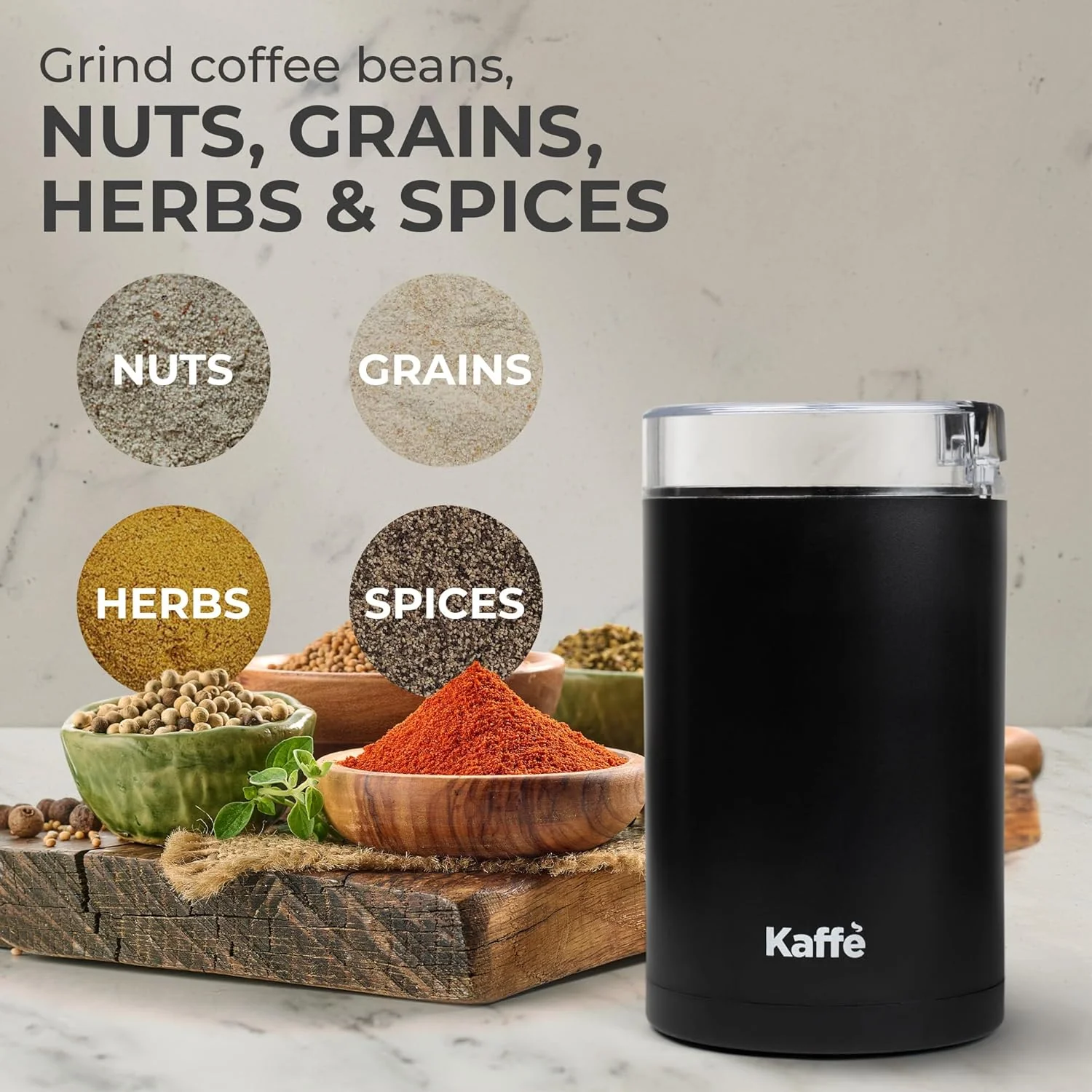 Electric Coffee Grinder - Matte Black - Image 2
