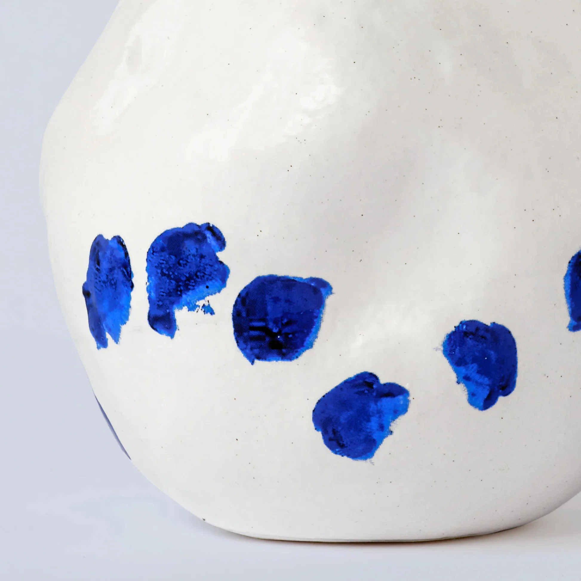 Kara White and Blue Porcelain Vase - Image 2