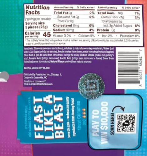 Karl's Gummies Sour Blue Raspberry (8 Pack) - Image 4