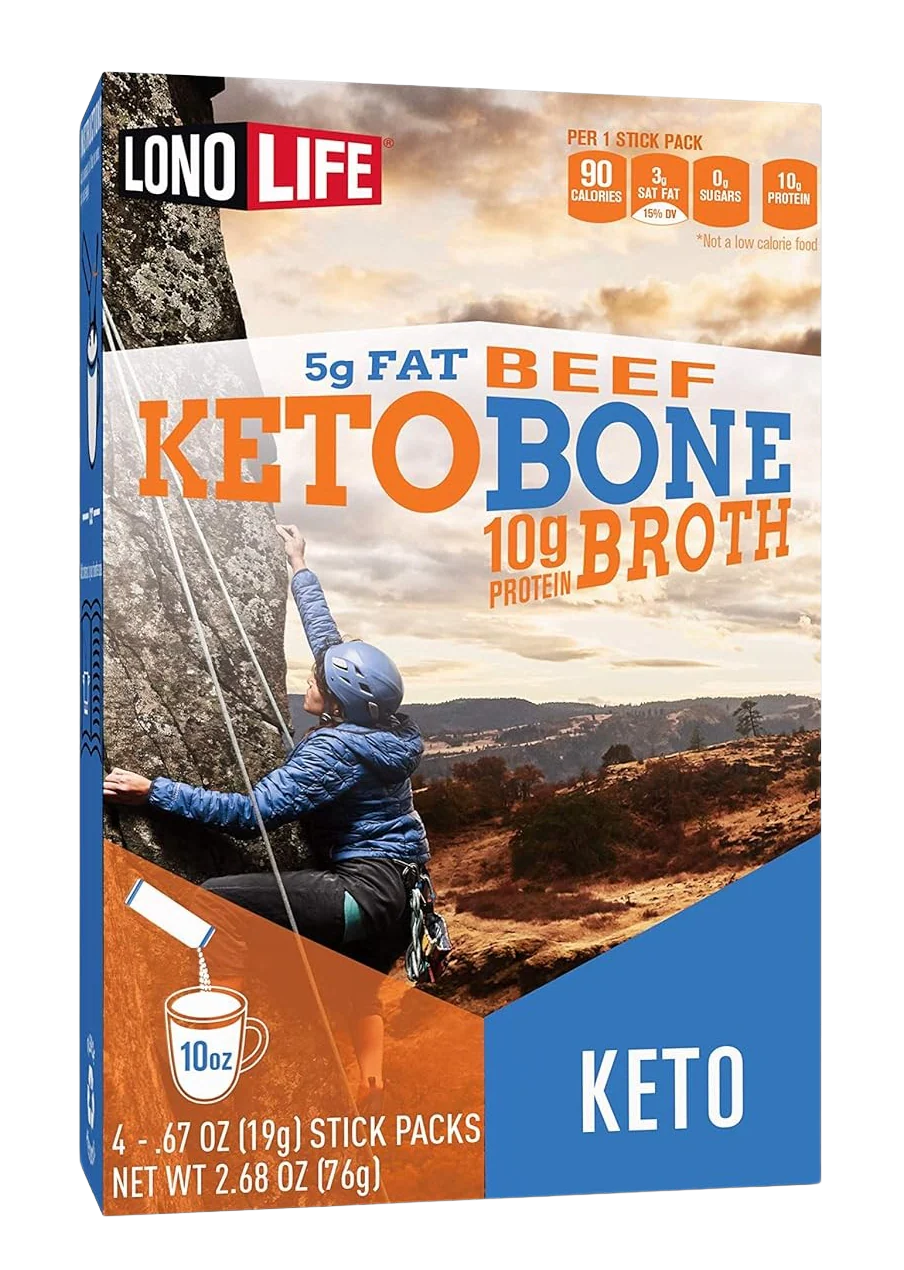 Keto Bone Broth Protein Powder - Beef Flavored Sticks (4 CT)