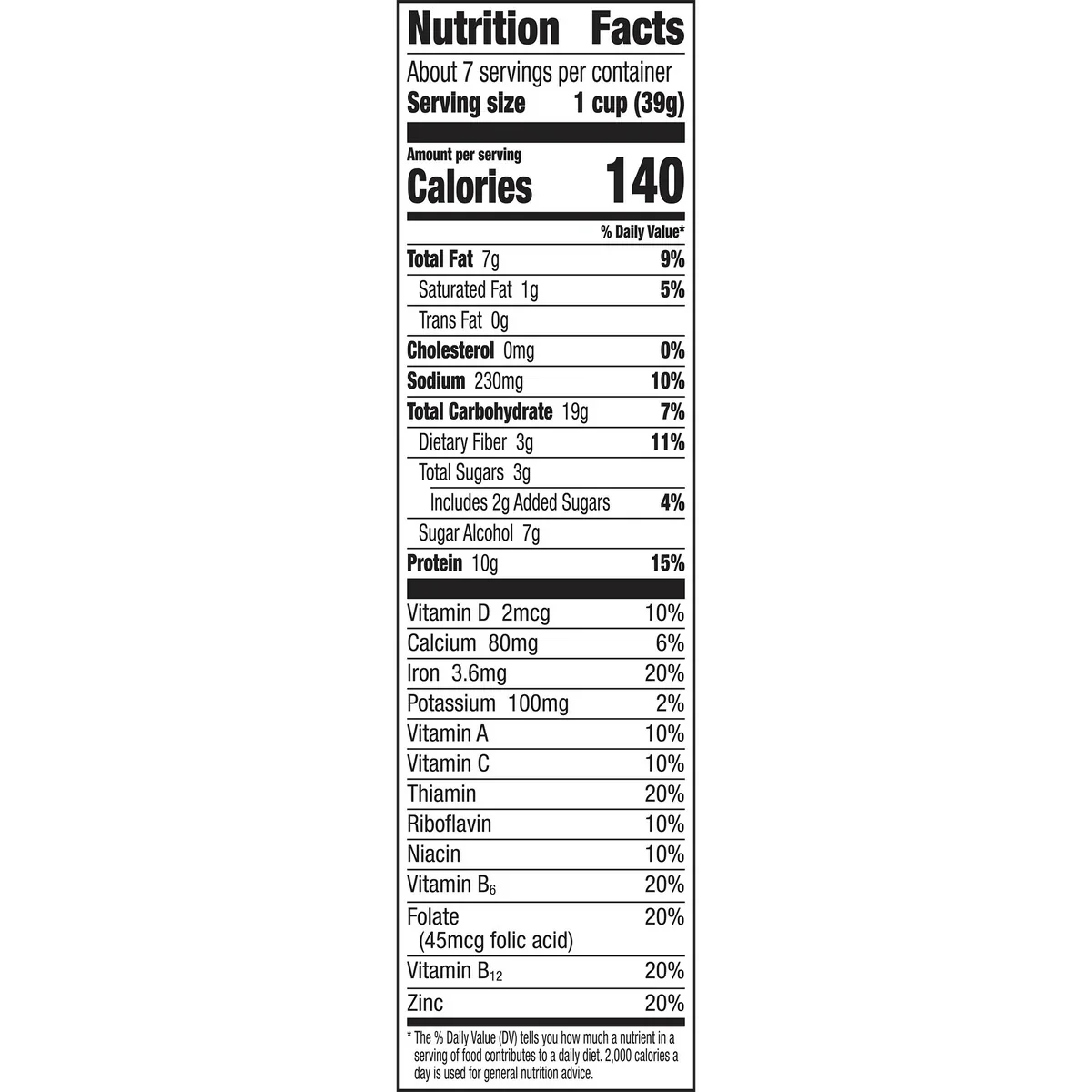 Keto Friendly Ratio Vanilla Almond Crunch Breakfast Cereal - Image 2