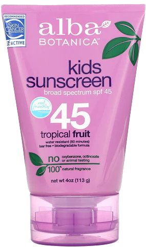 Kids Tropical Fruit Sunscreen Lotion, Spf 45