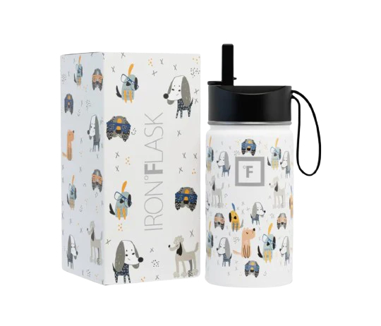 Kids Water Bottle - Puppy Land, 14oz