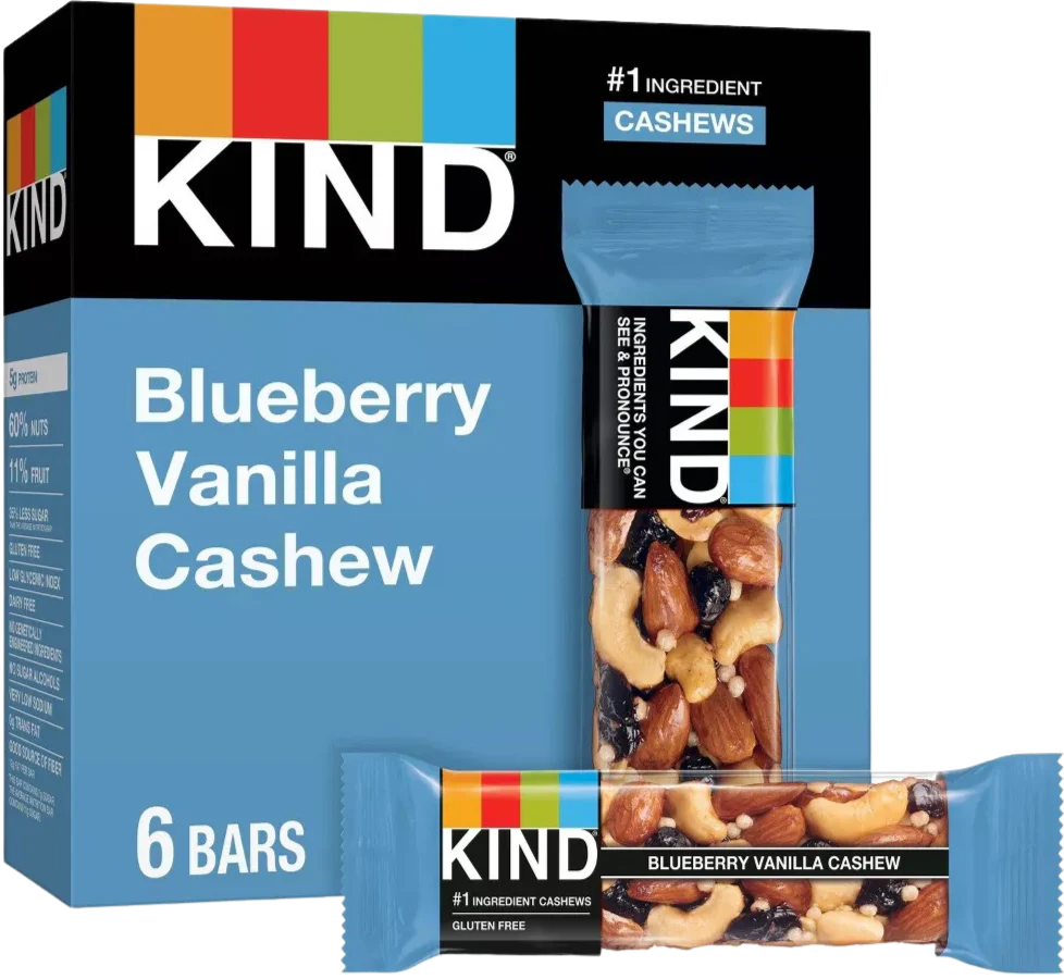 Blueberry Vanilla Cashew Bars 6Ct