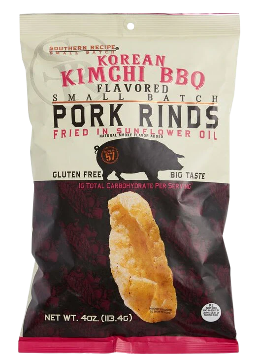 Korean Kimchi BBQ Pork Rinds