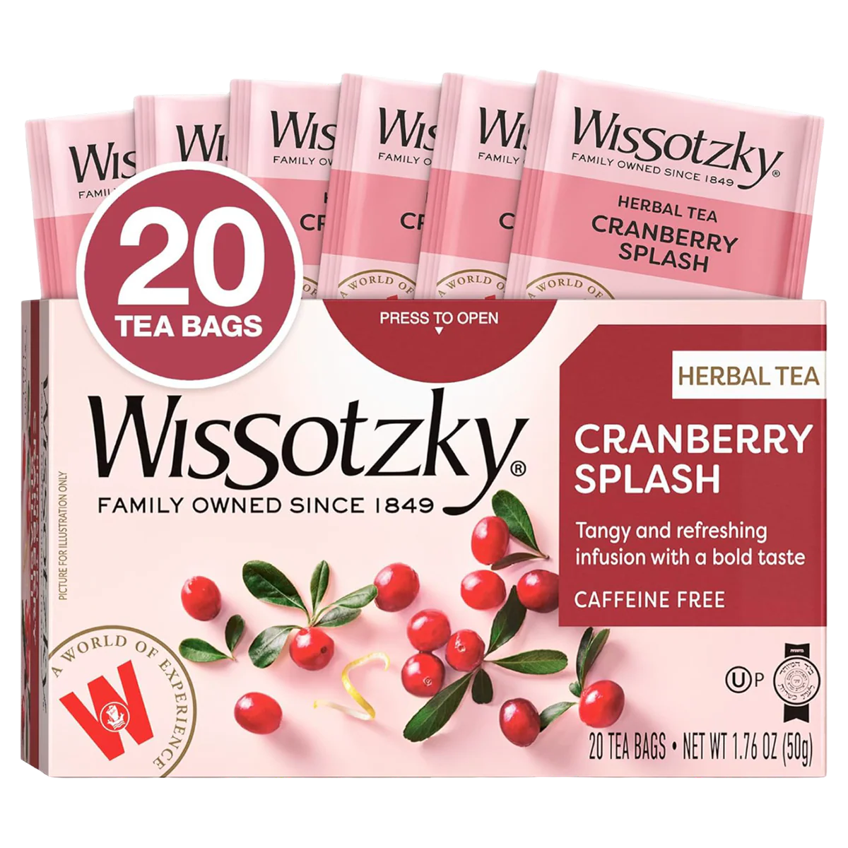 Kosher Cranberry Splash Tea Bags (20 CT)