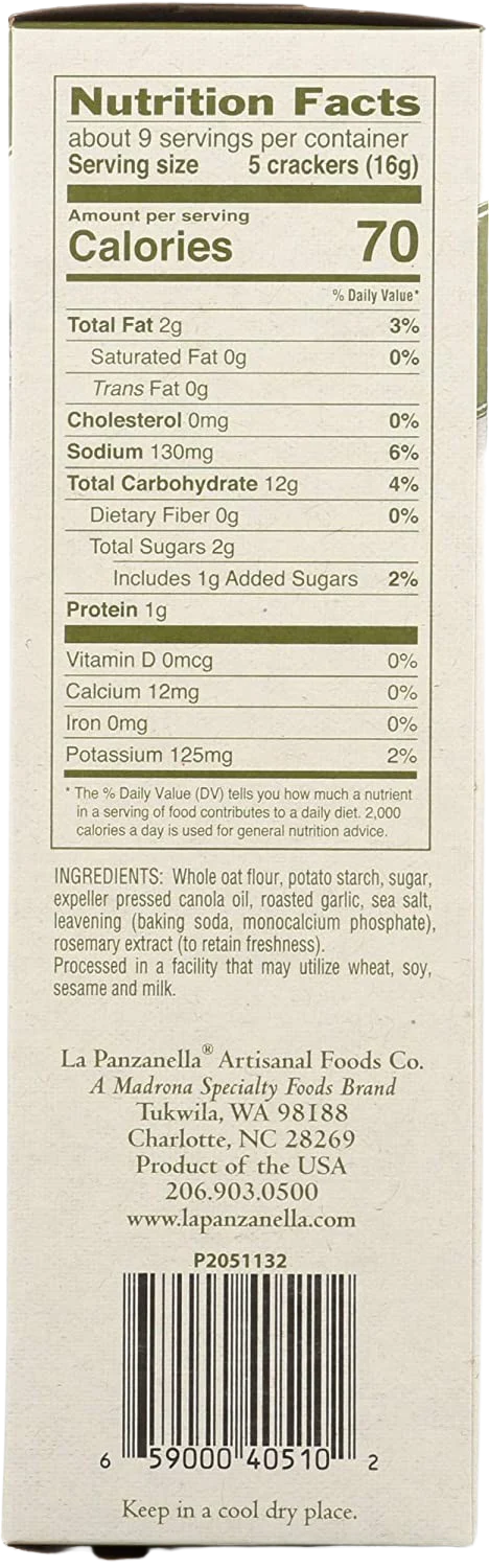 Gluten Free Oat Thins-Roasted Garlic - Image 2