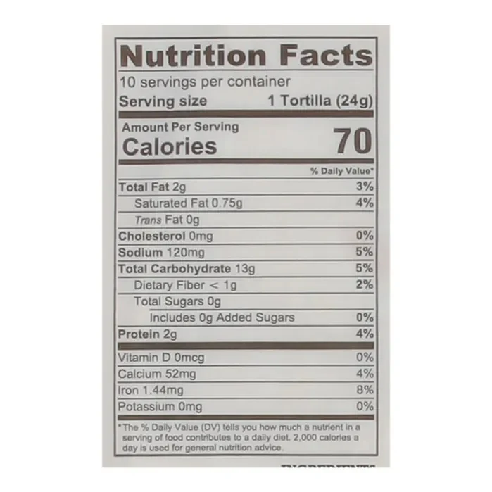 8 Inch Flour Tortillas Fajita Size (10 CT) - Image 4