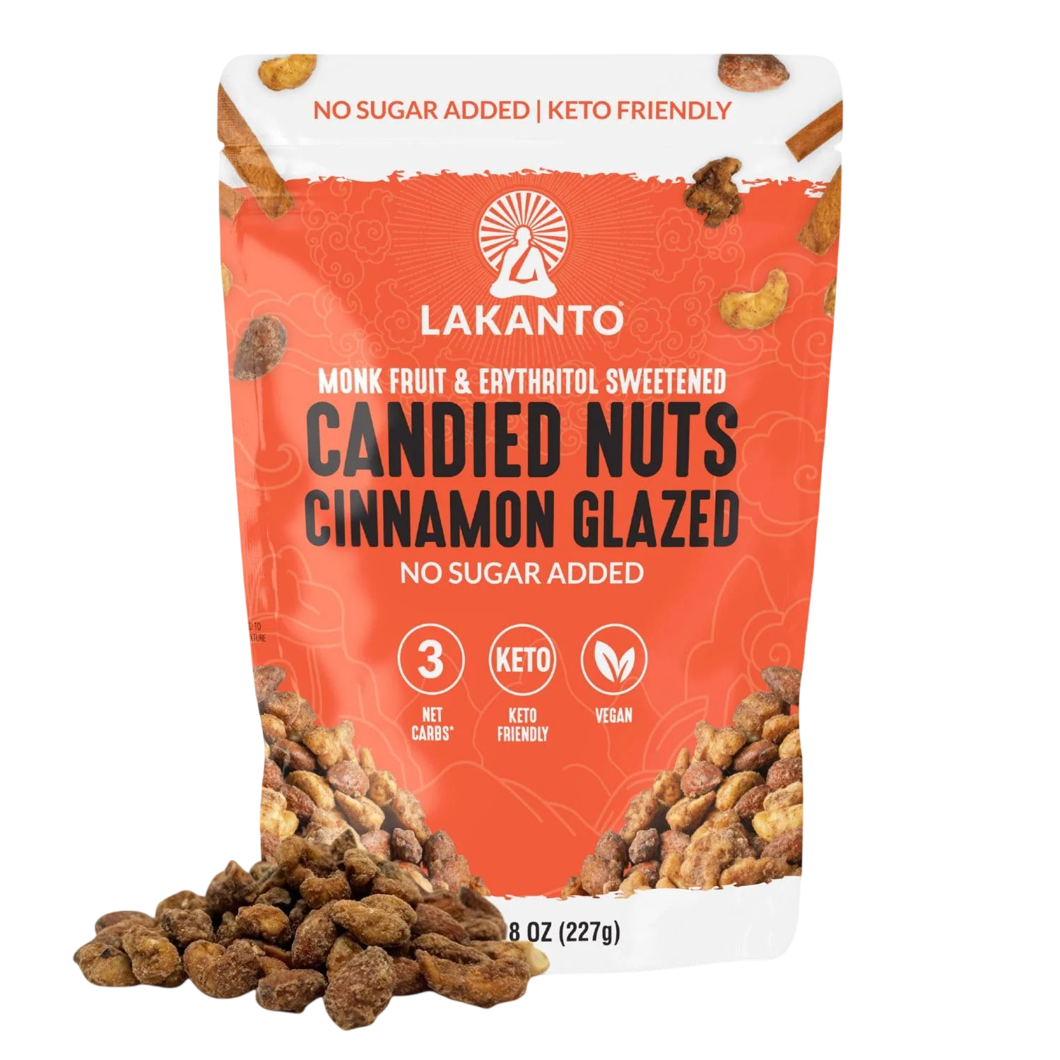Keto Cinnamon Spice Mixed Candied Nuts