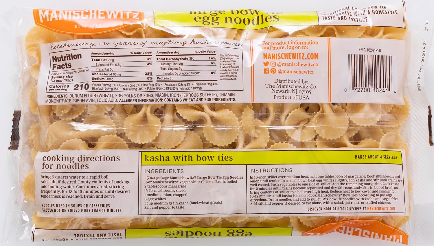 Large Bow Tie Egg Noodles - Image 2