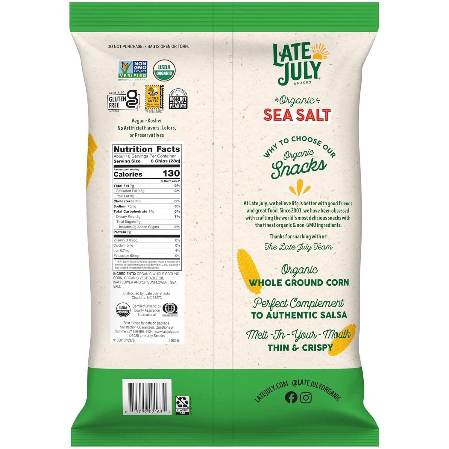 Sea Salt Thin And Crispy Tortilla Chips - Image 2