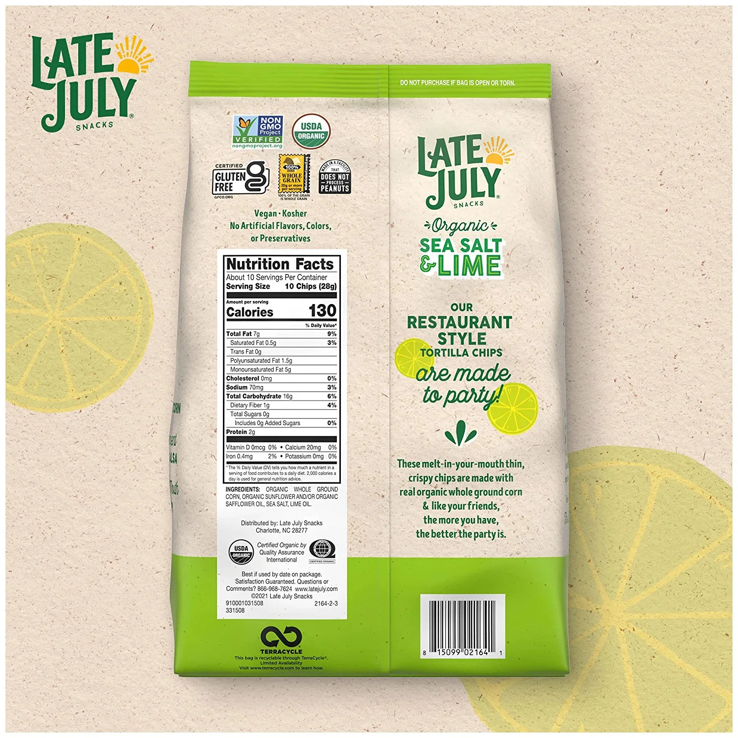 Tortilla Sea Salt Lime Chips - Image 5