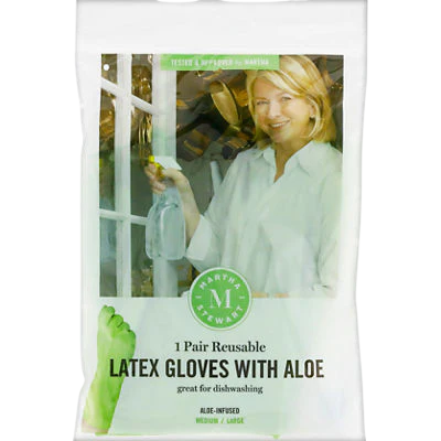 Latex Household Cleaning Gloves With Aloe - S/M