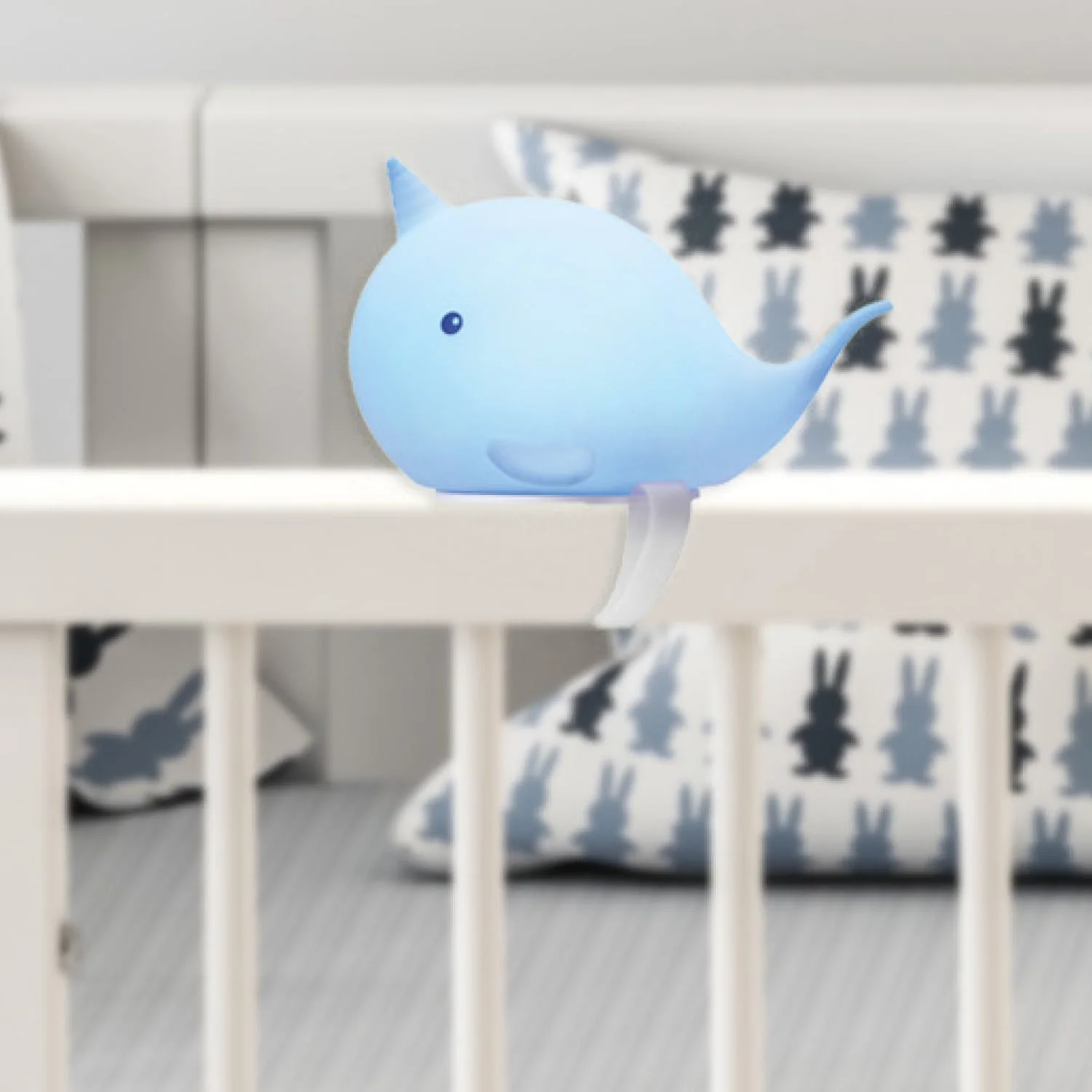 LED Narwhal Rechargeable Silicone Clip-on Kids Night Light - Image 4