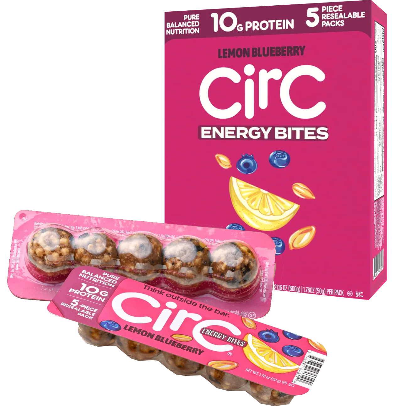 Lemon Blueberry High Protein Energy Bites (6 CT)