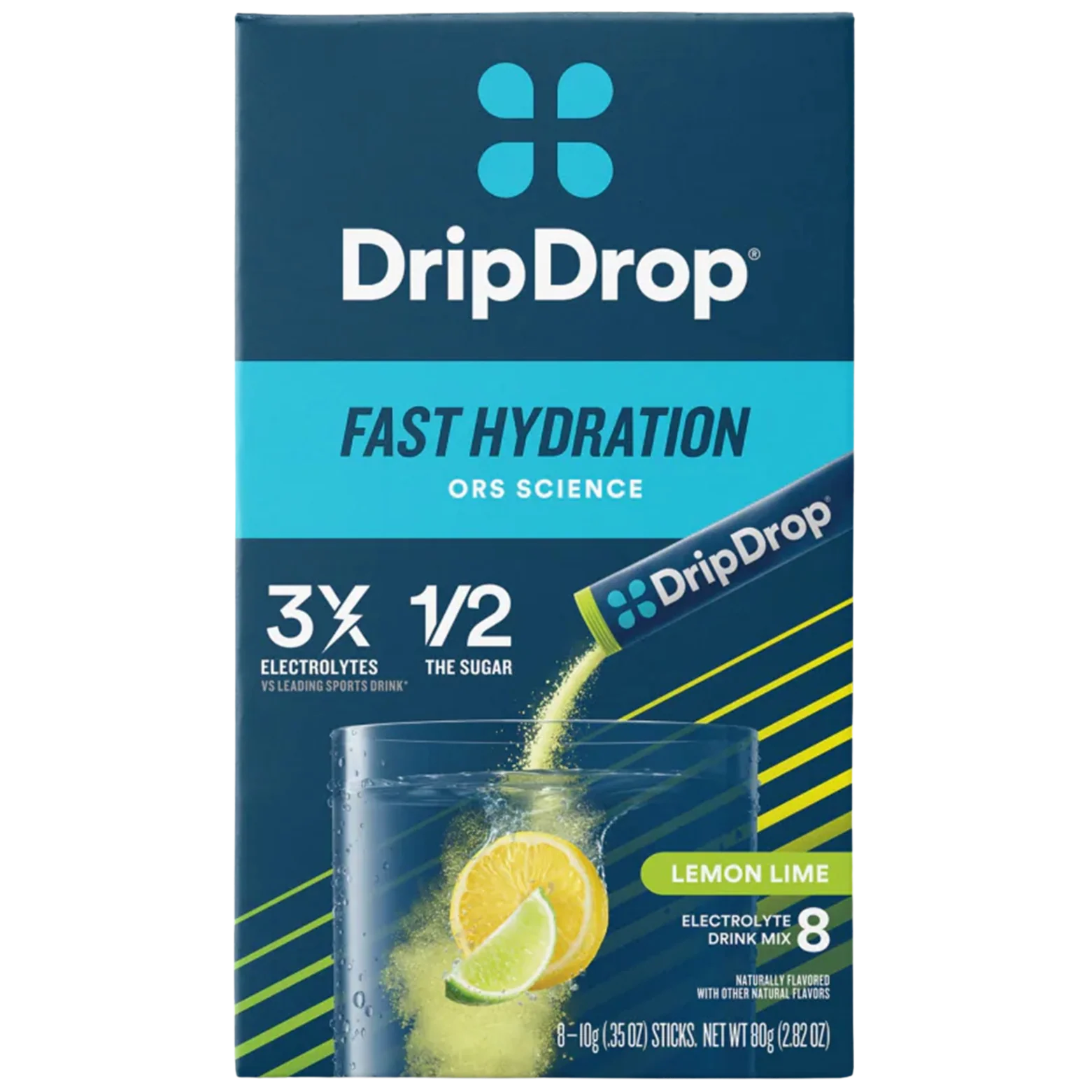 Lemon Lime Fast Hydration Electrolyte Drink Mix (8 CT)