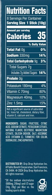 Lemon Lime Fast Hydration Electrolyte Drink Mix (8 CT) - Image 3