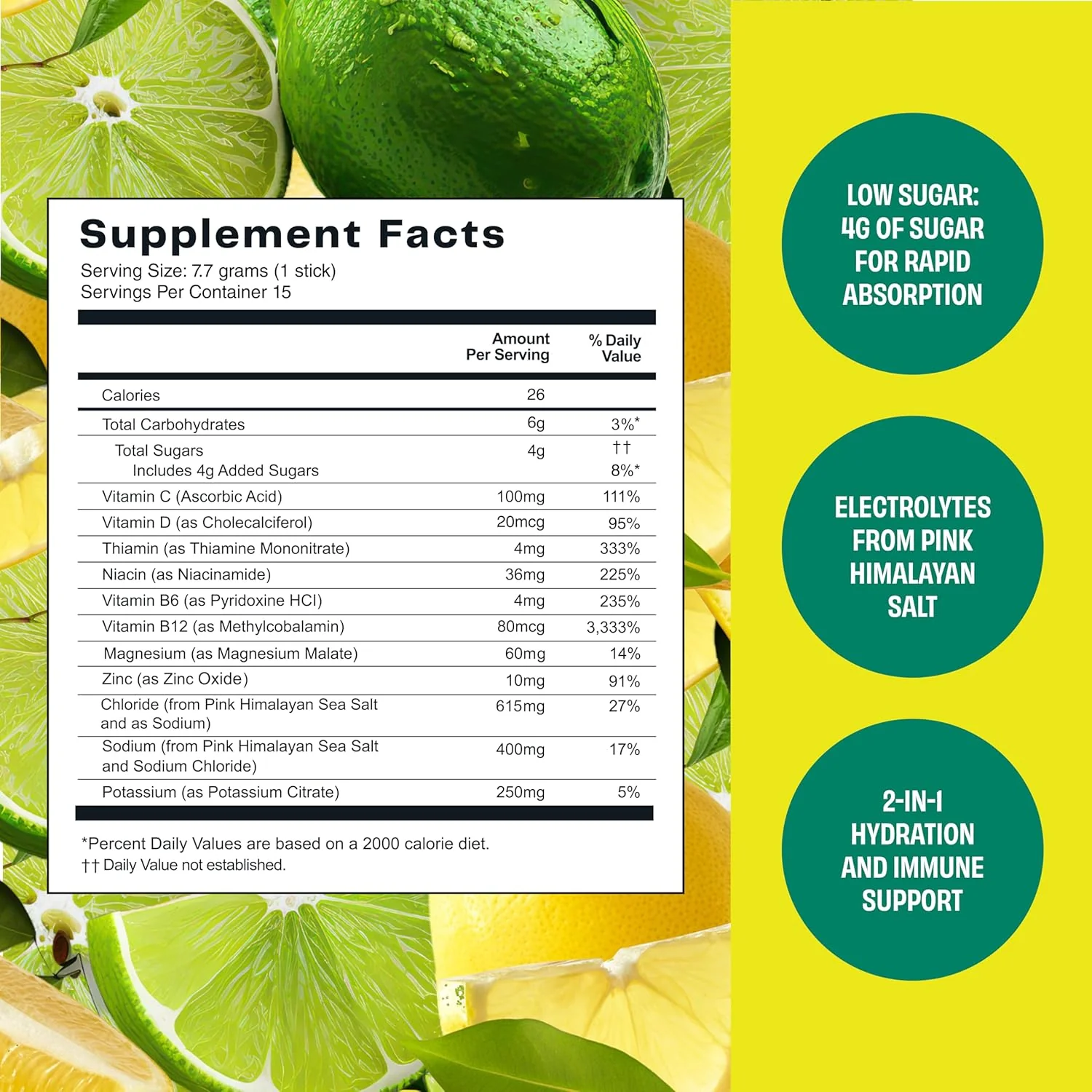 Lemon Lime Hydration Replenisher (15CT) - Image 3