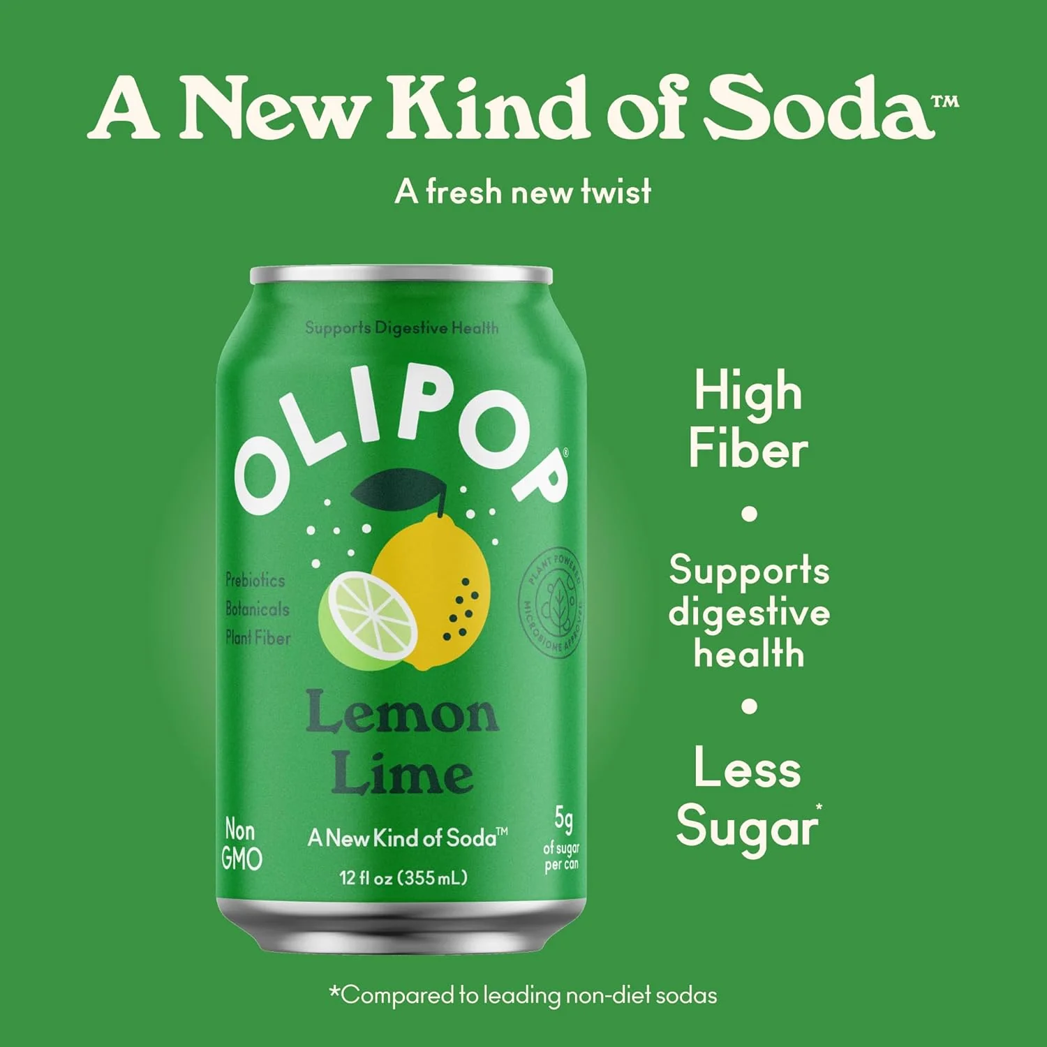 Lemon Lime Prebiotic Soda (4 Pack) - Image 4