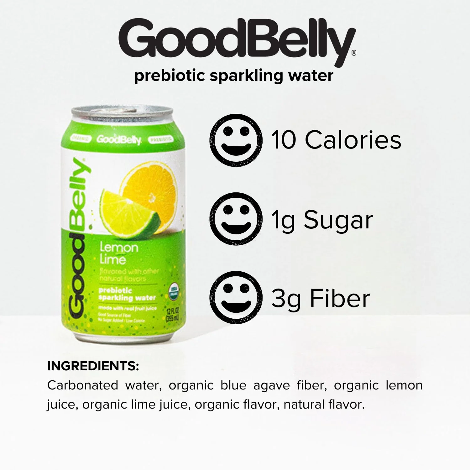 Lemon Lime Prebiotic Sparkling Water (4 Pack) - Image 3
