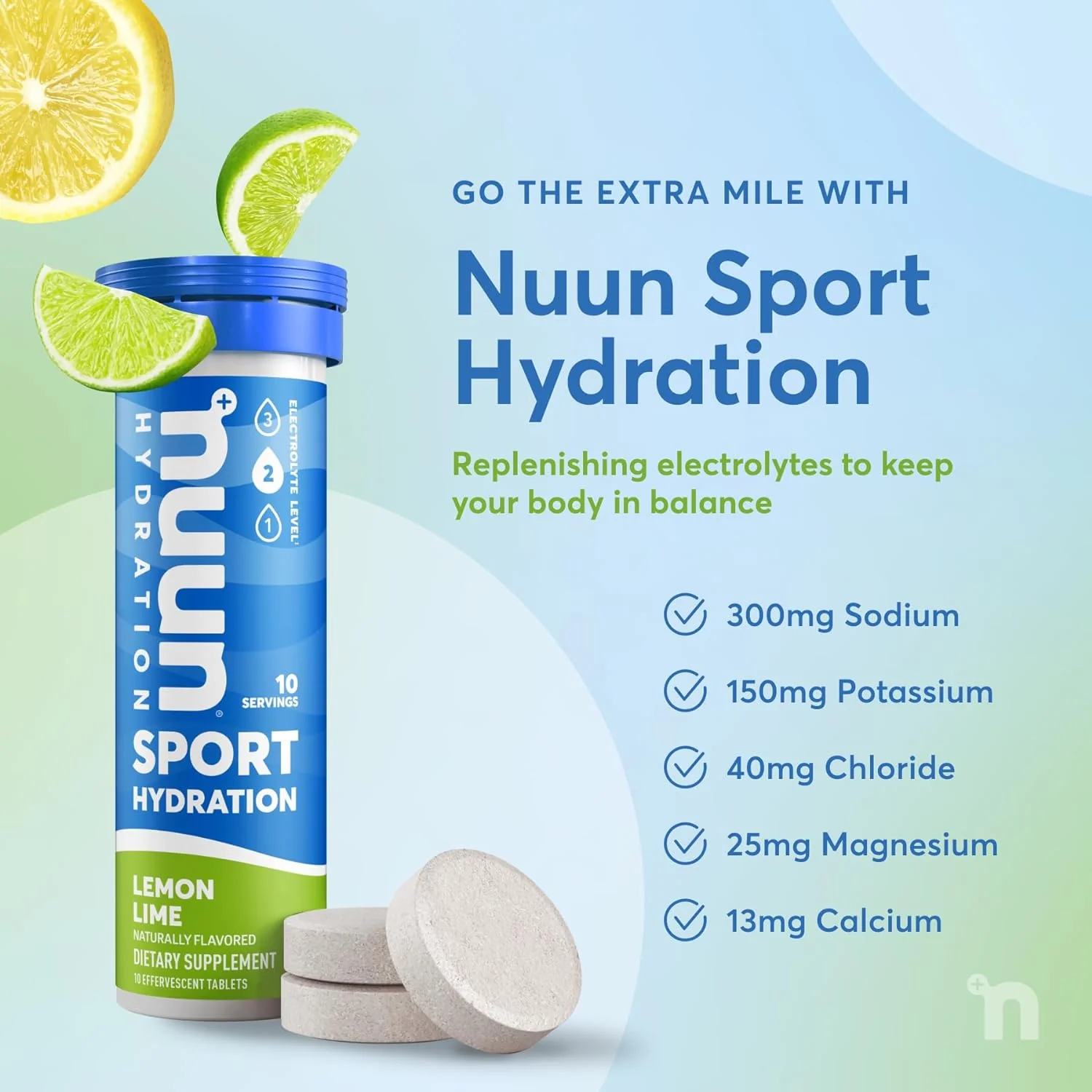 Lemon Lime Sport Drink Vegan Tabs (8 Pack) - Image 2
