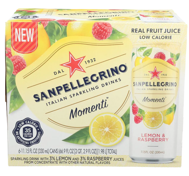 Lemon & Raspberry Sparkling Water (6 Pack)
