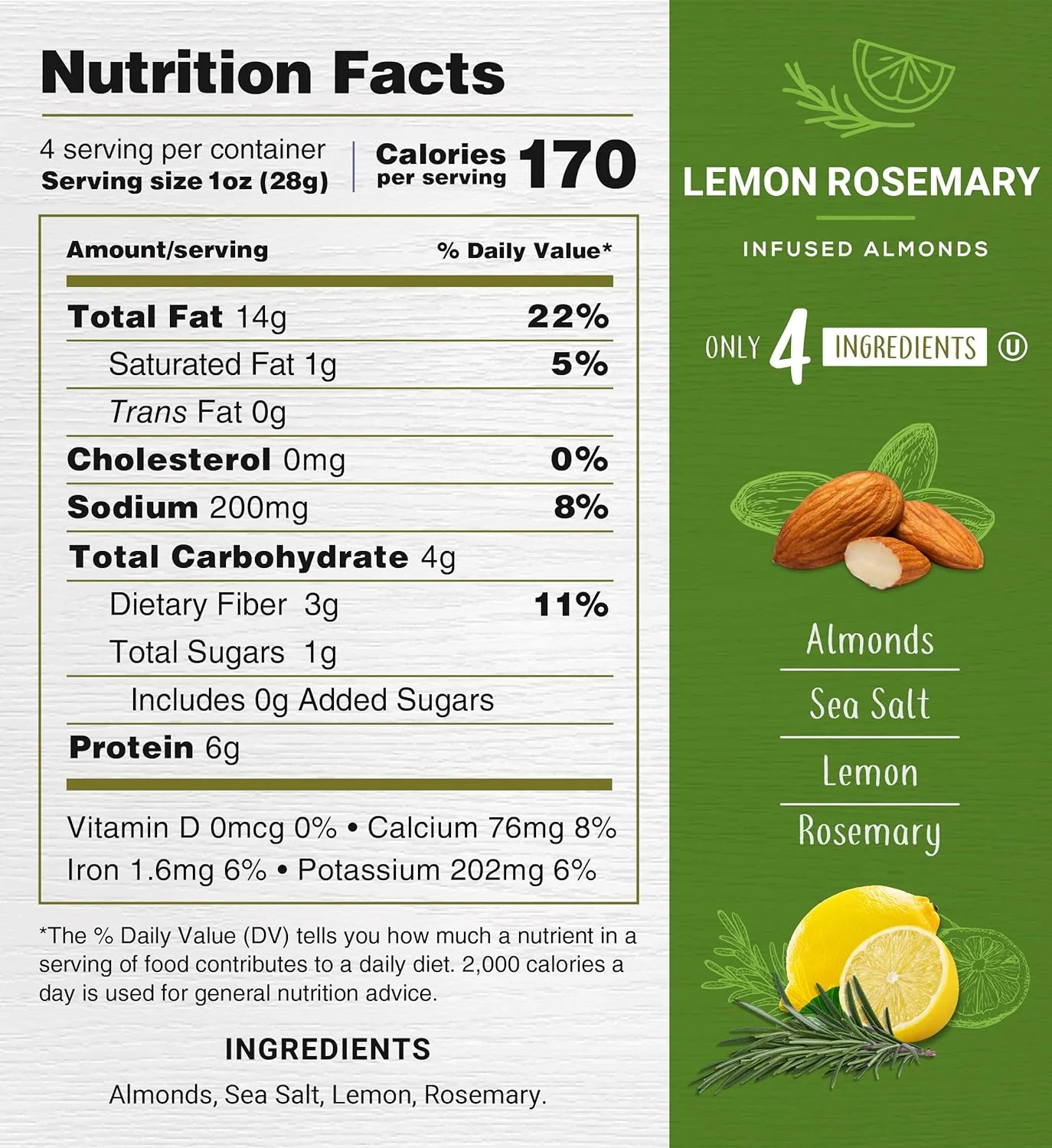 Lemon Rosemary Almonds Infused - Image 2