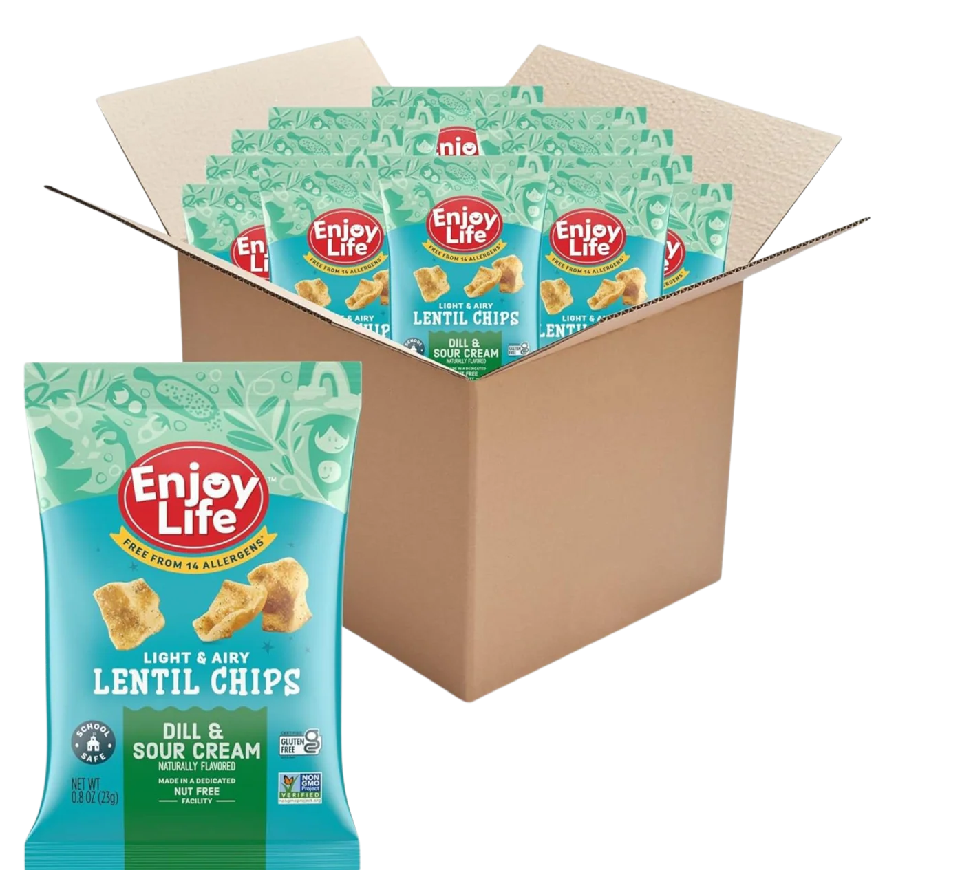 Lentil Chips - Dill and Sour Cream (12 Pack)