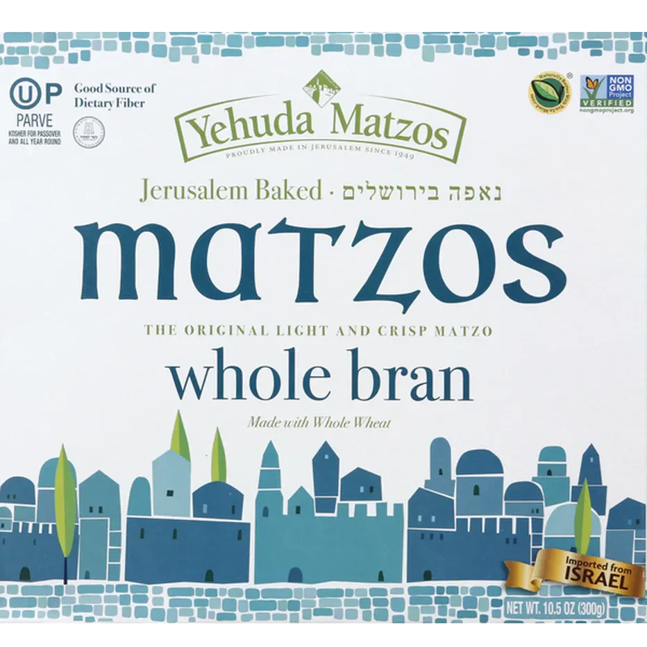 Light Bran Whole Wheat Matzos