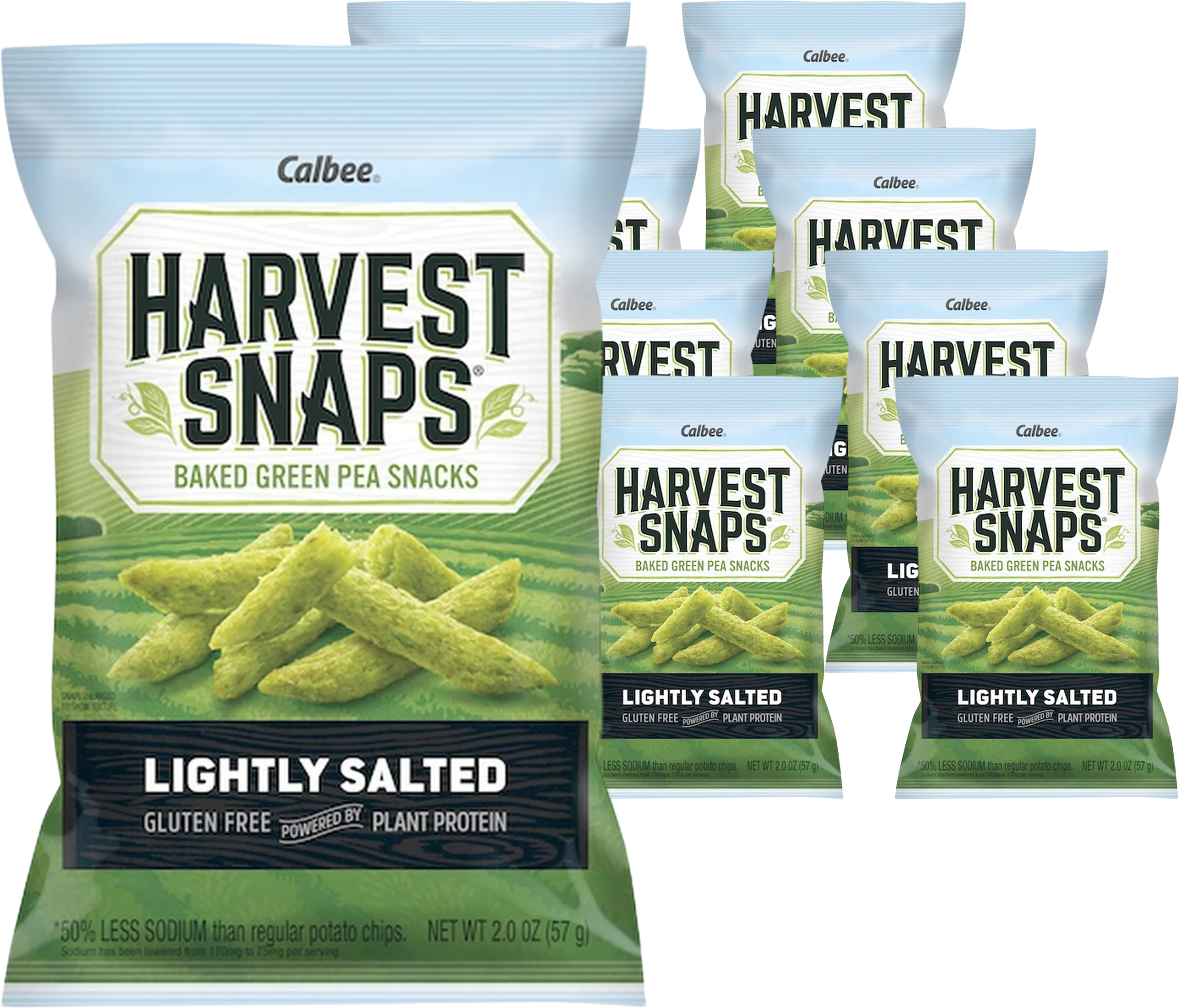 Lightly Salted Green Pea Snack Crisps (8 Pack)