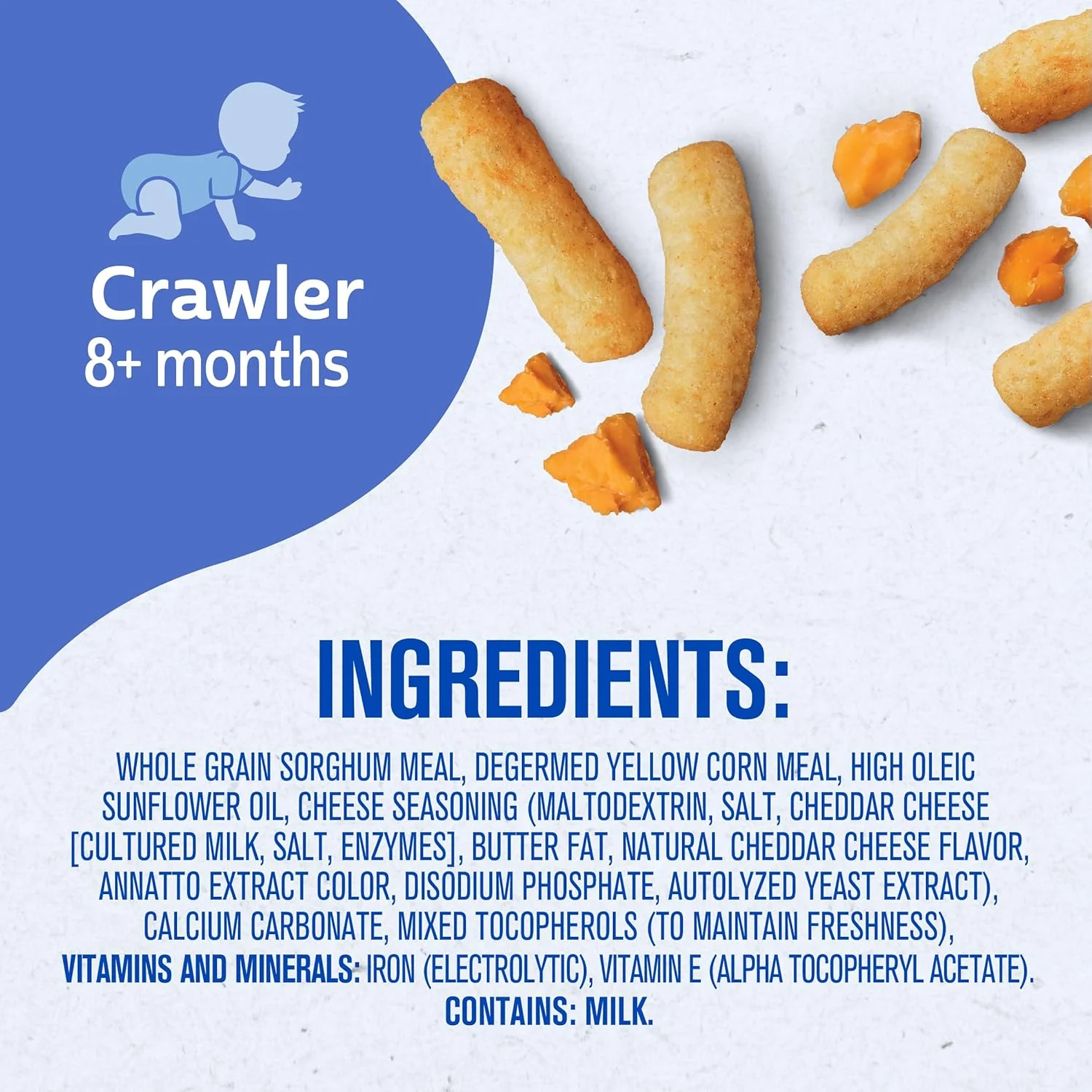Lil Crunchies Baked Corn Snack - Mild Cheddar (6 Pack) - Image 4