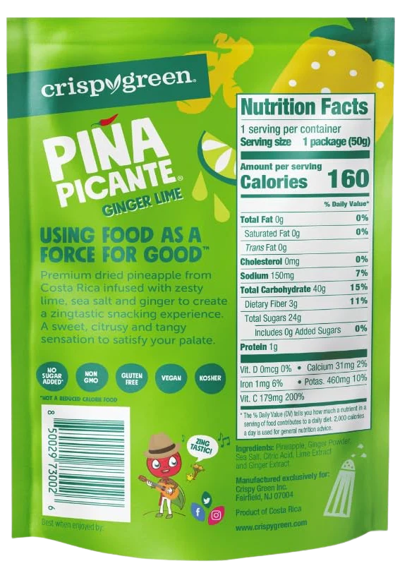 Dried Pineapple with Lime Ginger Pina Picante (12 Pack) - Image 5