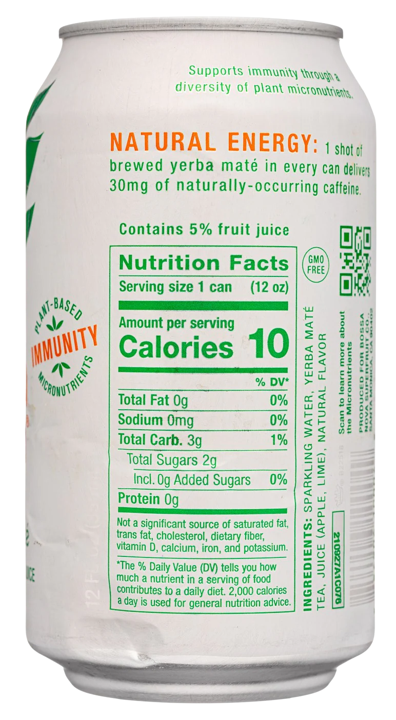Lime Yerba Mate Sparkling Water (8 Pack) - Image 2