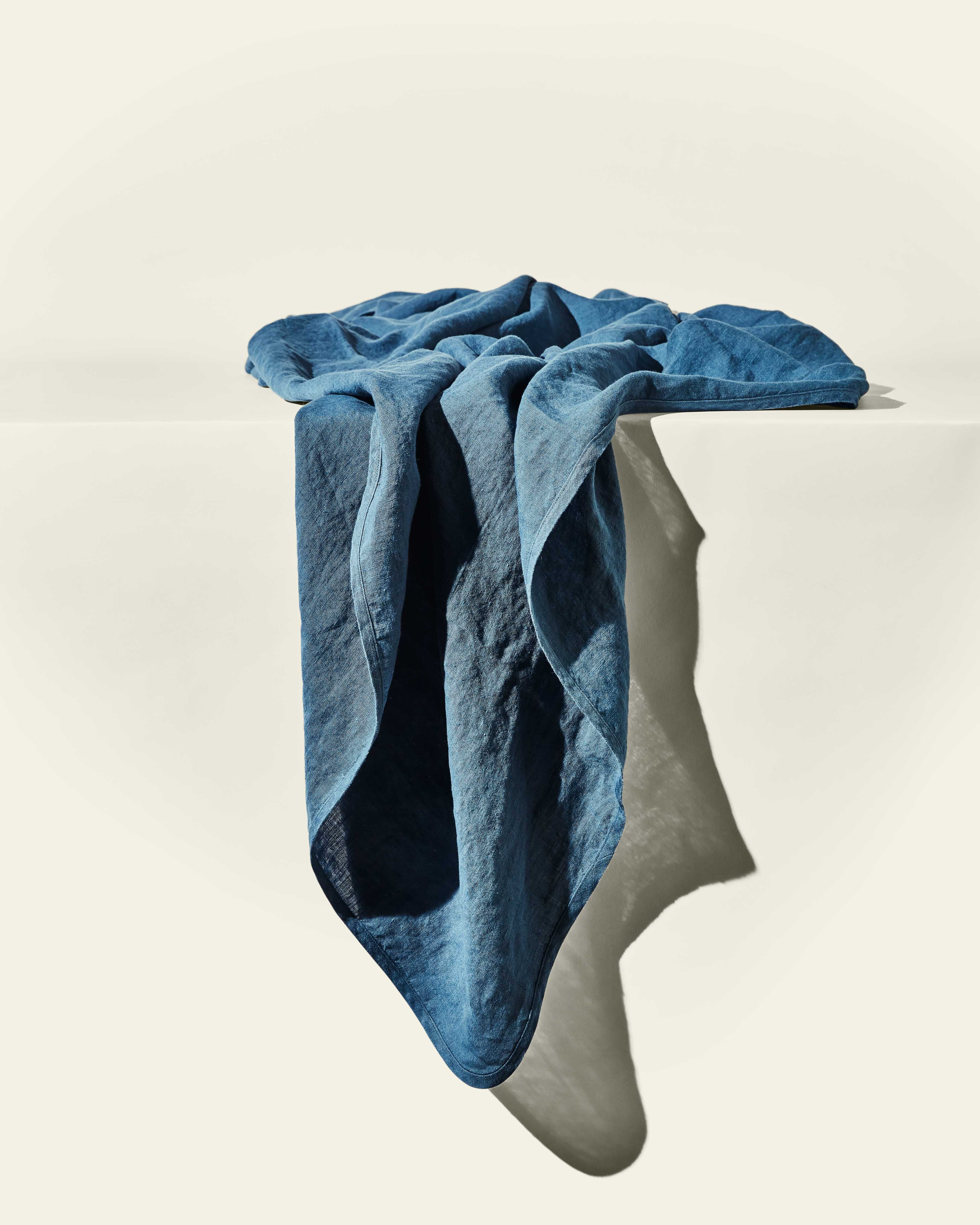 Linen Table Cloth - Blue Grey - Image 4