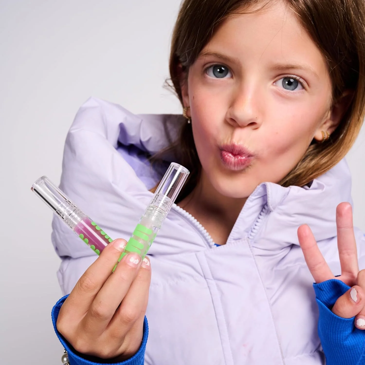 Lip Gloss Duo for Kids - Crystal Ball & Purple Gem - Image 2