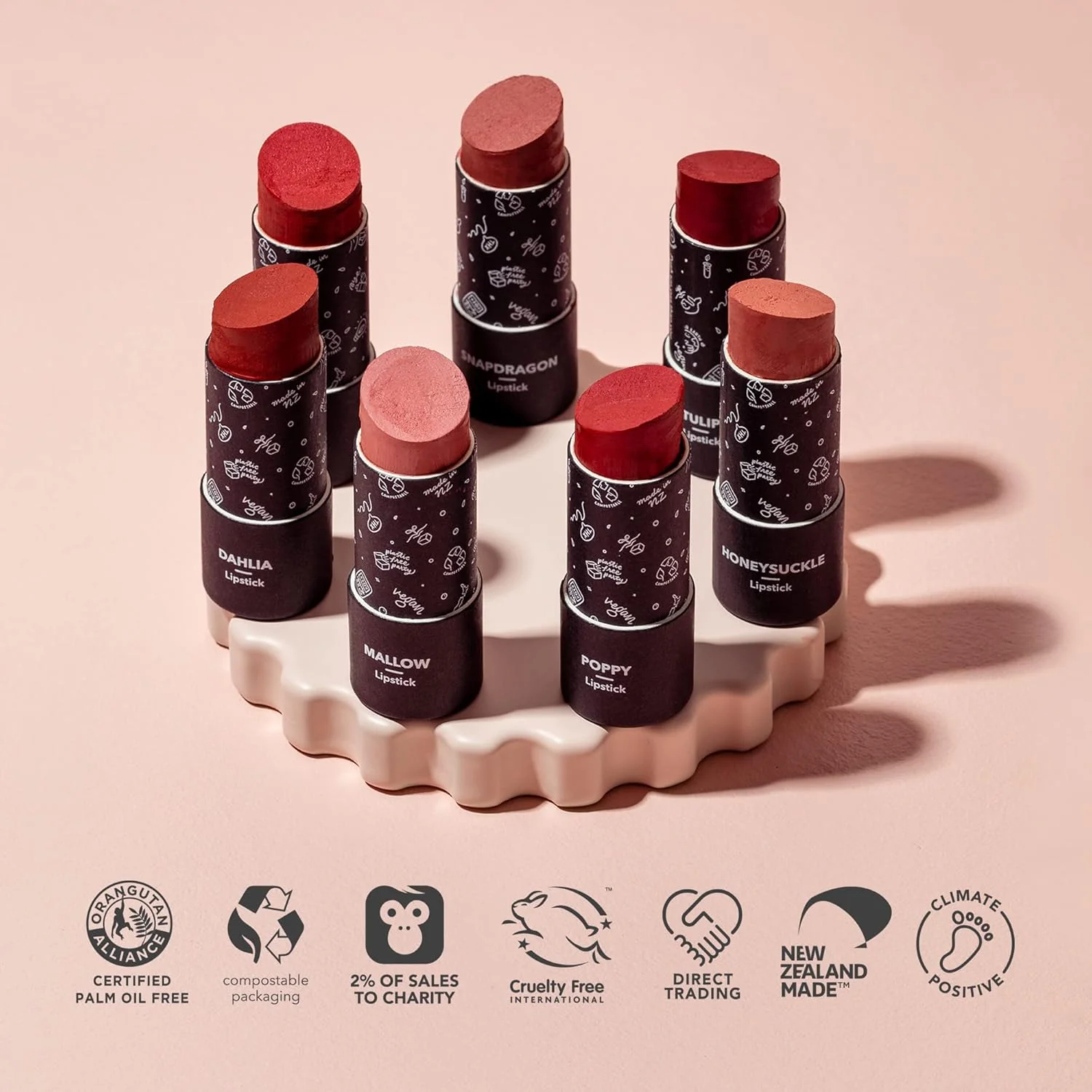 Lipstick For Long Lasting Color - All Natural - Blush Pink, Mallow - Image 3
