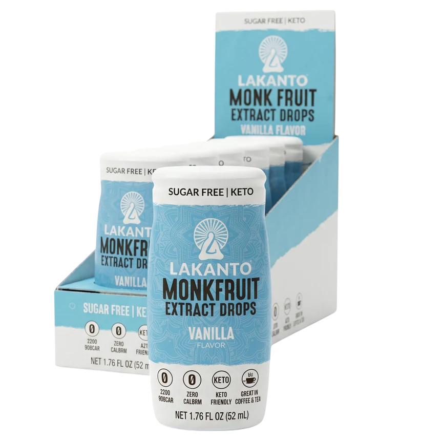 Liquid Monk Fruit Sweetener Extract Drops - Vanilla (6 CT)