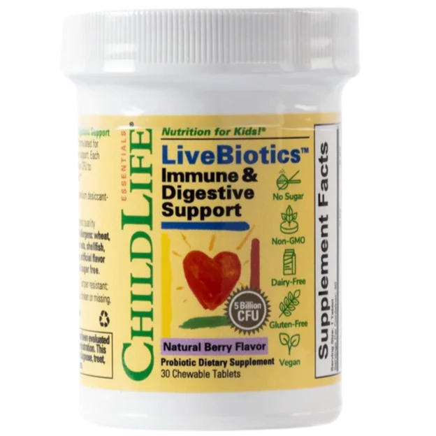 LiveBiotics Immune And Digestive Support Natural Berry Flavor (30 CT)