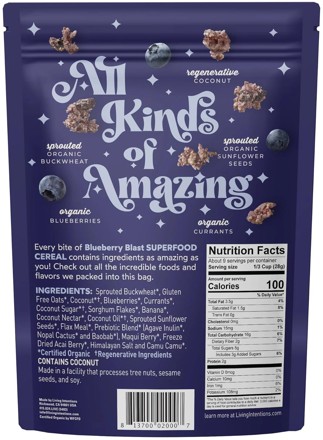 Activated Superfood Cereal Blueberry Blast - Image 2